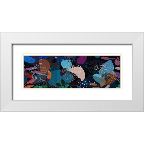 Tropical Leaves 29 White Modern Wood Framed Art Print with Double Matting by Bolokofsky, Ronald