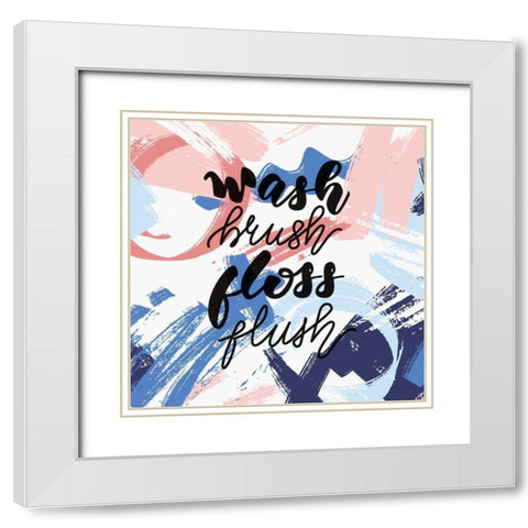 Wash Brush Floss Flush White Modern Wood Framed Art Print with Double Matting by Bolokofsky, Ronald