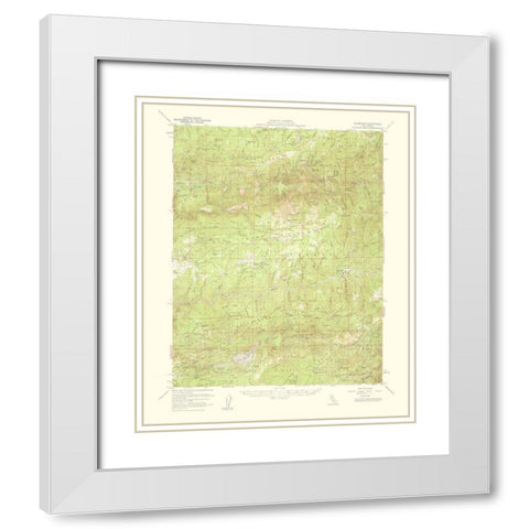 Alleghany California Quad - USGS 1959 White Modern Wood Framed Art Print with Double Matting by USGS