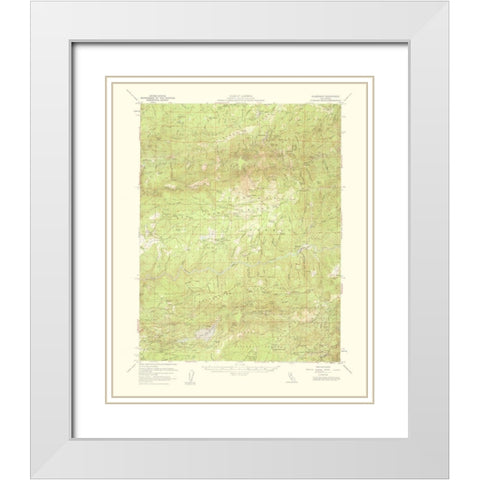 Alleghany California Quad - USGS 1959 White Modern Wood Framed Art Print with Double Matting by USGS