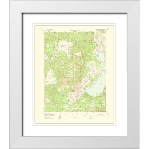 Antelope Mountain California Quad - USGS 1963 White Modern Wood Framed Art Print with Double Matting by USGS