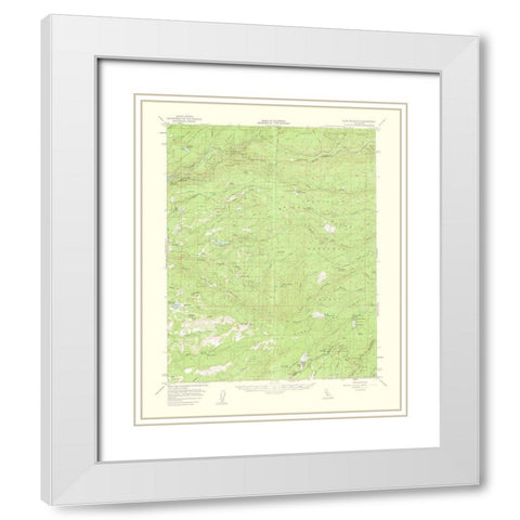 Blue Mountain California Quad - USGS 1963 White Modern Wood Framed Art Print with Double Matting by USGS