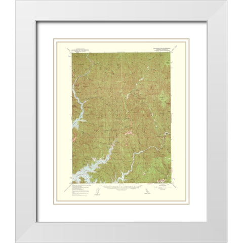 Bollibokka Mountain California Quad - USGS 1959 White Modern Wood Framed Art Print with Double Matting by USGS