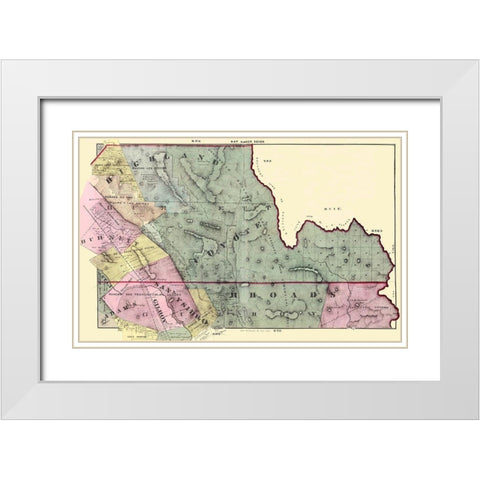Santa Clara South Central California - Thomas White Modern Wood Framed Art Print with Double Matting by Thomas