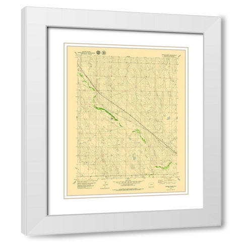 Barron Creek Colorado Quad - USGS 1979- 23 x 29.66 White Modern Wood Framed Art Print with Double Matting by USGS