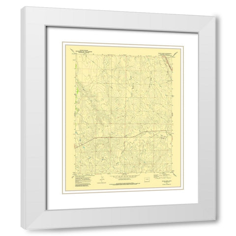 Beuck Draw Colorado Quad- USGS 1970 White Modern Wood Framed Art Print with Double Matting by USGS
