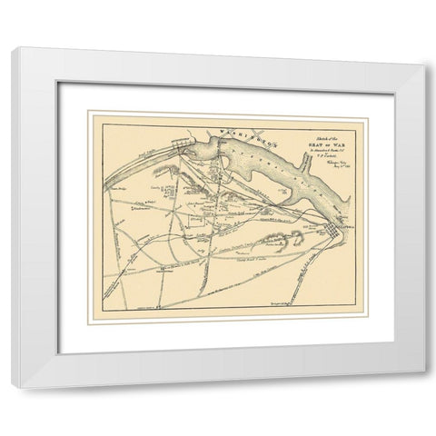 Alexandria Virginia Seat of War - Corbett 1861 White Modern Wood Framed Art Print with Double Matting by Corbett