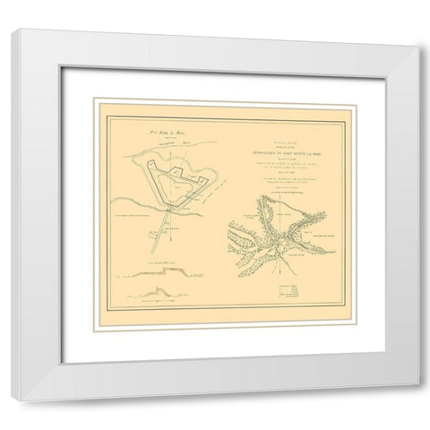 Approaches To Fort Butte La Rose Louisiana White Modern Wood Framed Art Print with Double Matting by Bache