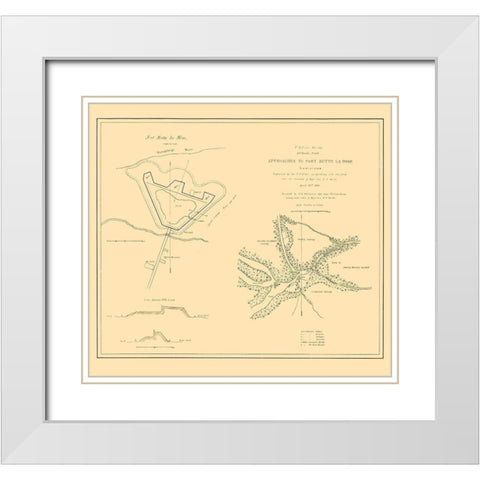 Approaches To Fort Butte La Rose Louisiana White Modern Wood Framed Art Print with Double Matting by Bache