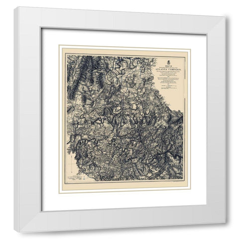 Atlanta Campaign II - Ruger 1864 White Modern Wood Framed Art Print with Double Matting by Ruger
