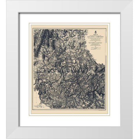 Atlanta Campaign II - Ruger 1864 White Modern Wood Framed Art Print with Double Matting by Ruger