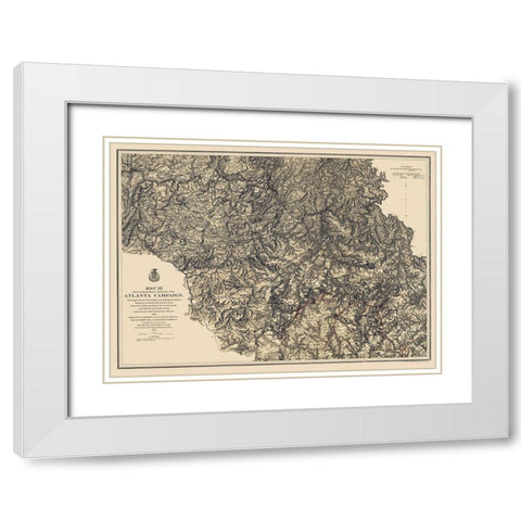 Atlanta Campaign III - Ruger 1864 White Modern Wood Framed Art Print with Double Matting by Ruger