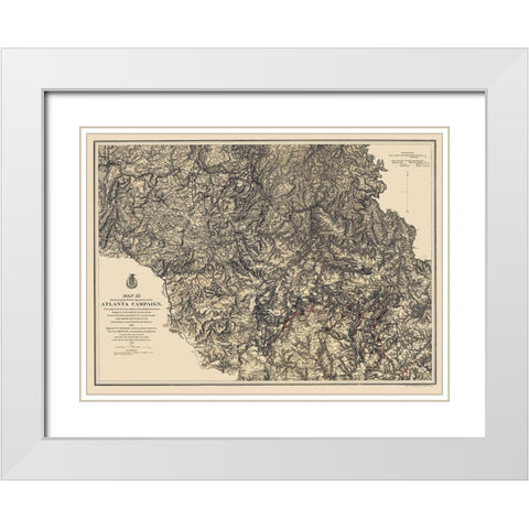 Atlanta Campaign III - Ruger 1864 White Modern Wood Framed Art Print with Double Matting by Ruger