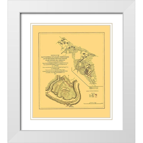 Battlefield of Logans Cross Roads - Ruger 1877 White Modern Wood Framed Art Print with Double Matting by Ruger