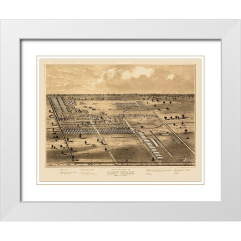 Camp Chase Near Columbus Ohio - Ruger 1860 White Modern Wood Framed Art Print with Double Matting by Ruger