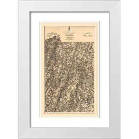 Atlanta Georgia Campaign - Ruger 1875 White Modern Wood Framed Art Print with Double Matting by Ruger