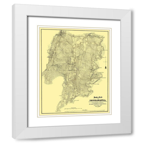 Chickamauga Georgia Battlefield - Boyd 1864 White Modern Wood Framed Art Print with Double Matting by Boyd