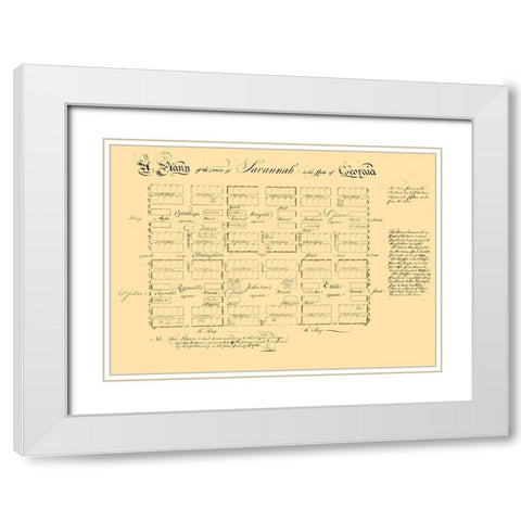 Savannah Georgia - Carson 1761 White Modern Wood Framed Art Print with Double Matting by Carson