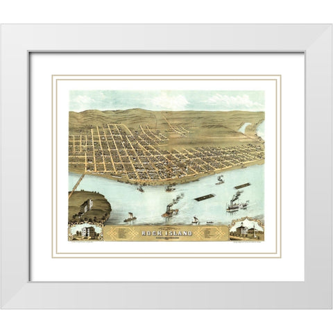Rock Island Illinois - Ruger 1869 White Modern Wood Framed Art Print with Double Matting by Ruger