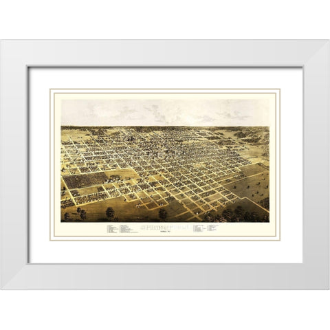 Springfield Illinois - Ruger 1867 White Modern Wood Framed Art Print with Double Matting by Ruger