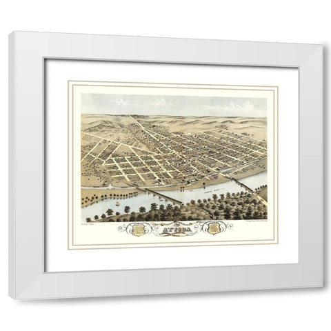 Attica Indiana - Ruger 1869 White Modern Wood Framed Art Print with Double Matting by Ruger