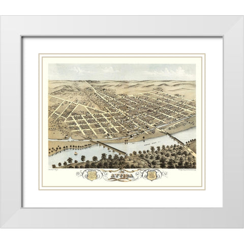 Attica Indiana - Ruger 1869 White Modern Wood Framed Art Print with Double Matting by Ruger