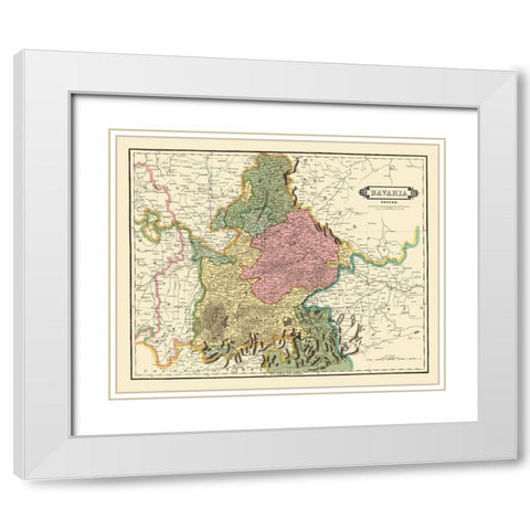 Bavaria Germany - Hamilton 1831 White Modern Wood Framed Art Print with Double Matting by Hamilton