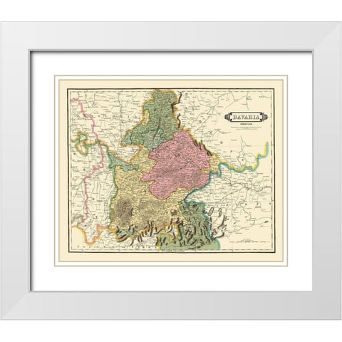 Bavaria Germany - Hamilton 1831 White Modern Wood Framed Art Print with Double Matting by Hamilton