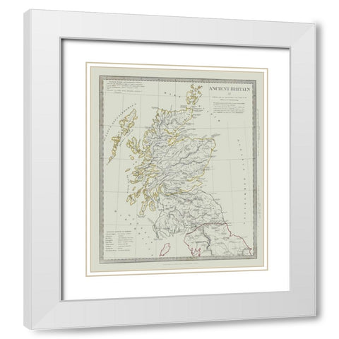 Ancient Britain Terrain United Kingdom White Modern Wood Framed Art Print with Double Matting by Baldwin