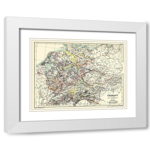 House of Hohenstaufen 1138-1254 Germany White Modern Wood Framed Art Print with Double Matting by Poole