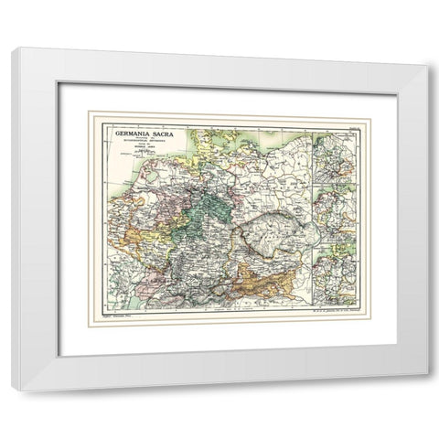 Religion Germany - Poole 1902 White Modern Wood Framed Art Print with Double Matting by Poole