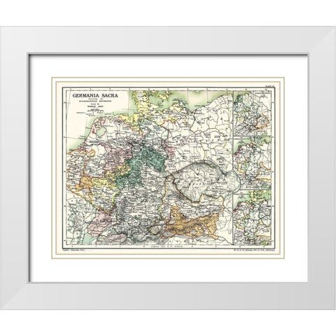 Religion Germany - Poole 1902 White Modern Wood Framed Art Print with Double Matting by Poole