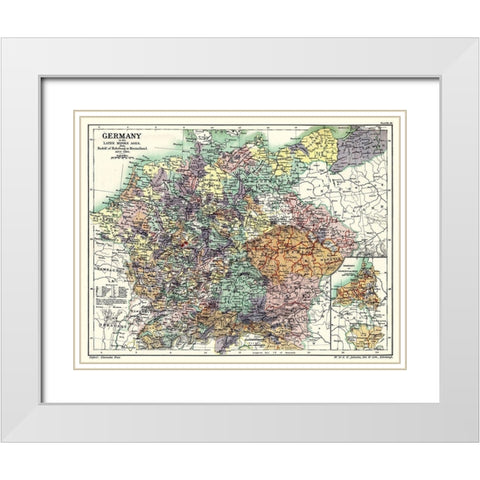 Late Middle Ages 1273 to 1492 Germany - Poole 1902 White Modern Wood Framed Art Print with Double Matting by Poole