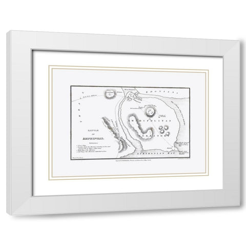Amphipolis - Greece - Oxford 1828 White Modern Wood Framed Art Print with Double Matting by Unknown