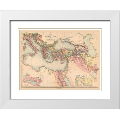 Ancient Egypt Carthage Persepolis Iran White Modern Wood Framed Art Print with Double Matting by Black
