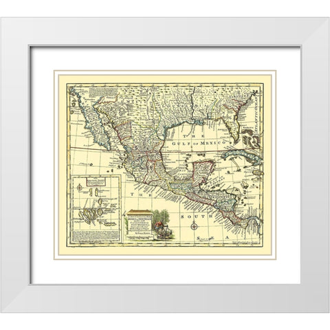 California New Mexico United States Mexico White Modern Wood Framed Art Print with Double Matting by Bowen