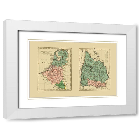 Europe Netherlands Belgium Spain Portugal White Modern Wood Framed Art Print with Double Matting by Gray