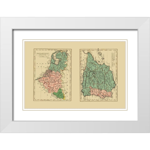 Europe Netherlands Belgium Spain Portugal White Modern Wood Framed Art Print with Double Matting by Gray
