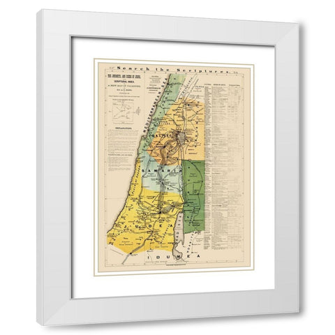 Palestine Israel - Strobridge 1881 White Modern Wood Framed Art Print with Double Matting by Strobridge