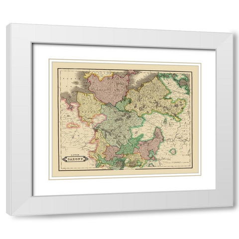 Lower Saxony Germany - Hamilton 1831 White Modern Wood Framed Art Print with Double Matting by Hamilton