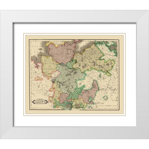 Lower Saxony Germany - Hamilton 1831 White Modern Wood Framed Art Print with Double Matting by Hamilton