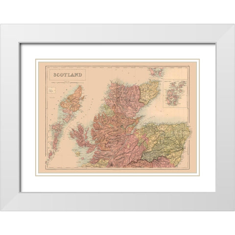 South Scotland - Black 1867 White Modern Wood Framed Art Print with Double Matting by Black