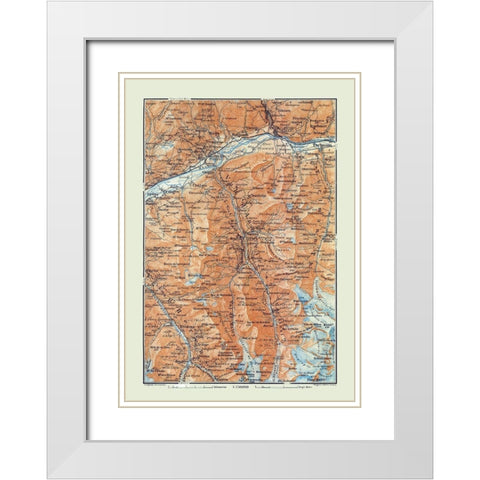 Val dAnniviers Region Switzerland - Baedeker 1921 White Modern Wood Framed Art Print with Double Matting by Baedeker