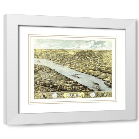 Atchison Kansas - Ruger 1869 White Modern Wood Framed Art Print with Double Matting by Ruger