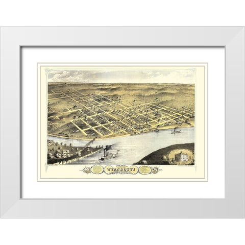 Wyandotte Kansas - Ruger 1869 White Modern Wood Framed Art Print with Double Matting by Ruger