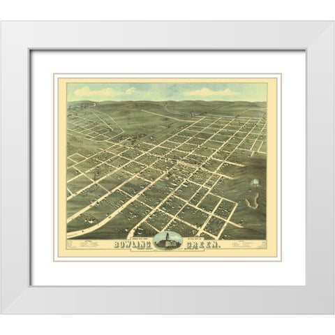 Bowling Green Kentucky - Ruger 1871 White Modern Wood Framed Art Print with Double Matting by Ruger