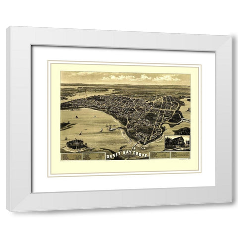 Onset Bay Grove Wareham Massachusetts - Walker White Modern Wood Framed Art Print with Double Matting by Walker
