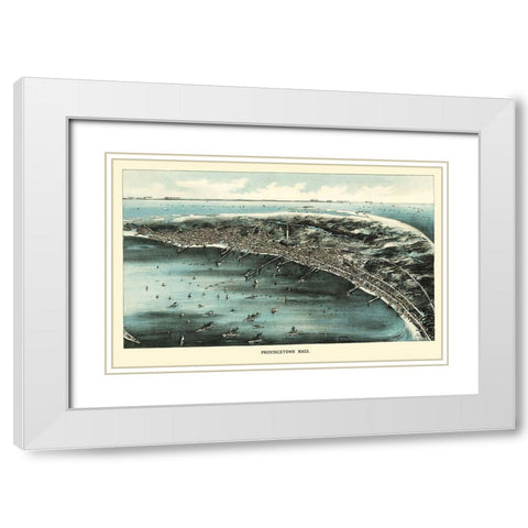 Provincetown Massachusetts - Walker 1910 White Modern Wood Framed Art Print with Double Matting by Walker