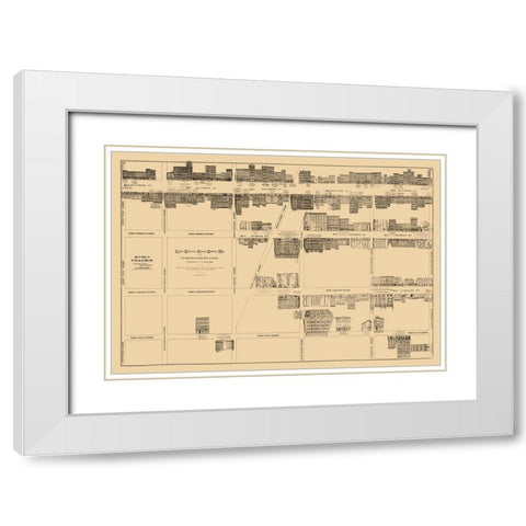 Baltimore Maryland - Lloyd 1891 White Modern Wood Framed Art Print with Double Matting by Lloyd