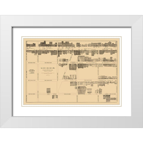 Baltimore Maryland - Lloyd 1891 White Modern Wood Framed Art Print with Double Matting by Lloyd